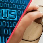 Side by side image of a computer virus and a USB drive